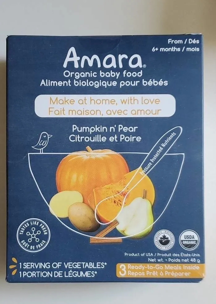Organic Baby Food Pumpki  n' Pear