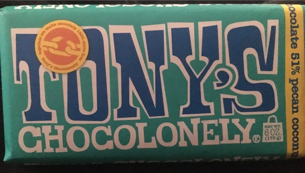 51% dark chocolate, pecan coconut