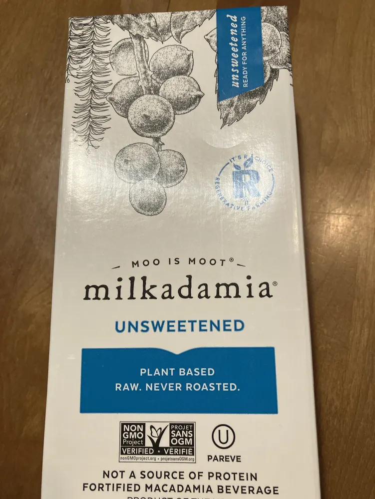 Unsweetened Macadamia Milk