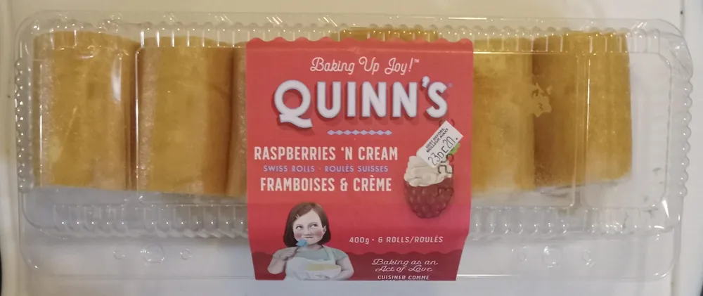 Raspberries ‘N Cream Swiss Rolls