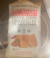 Spicy sriracha lentil chips