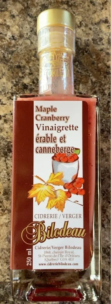 Vinaigrette érable et canneberge