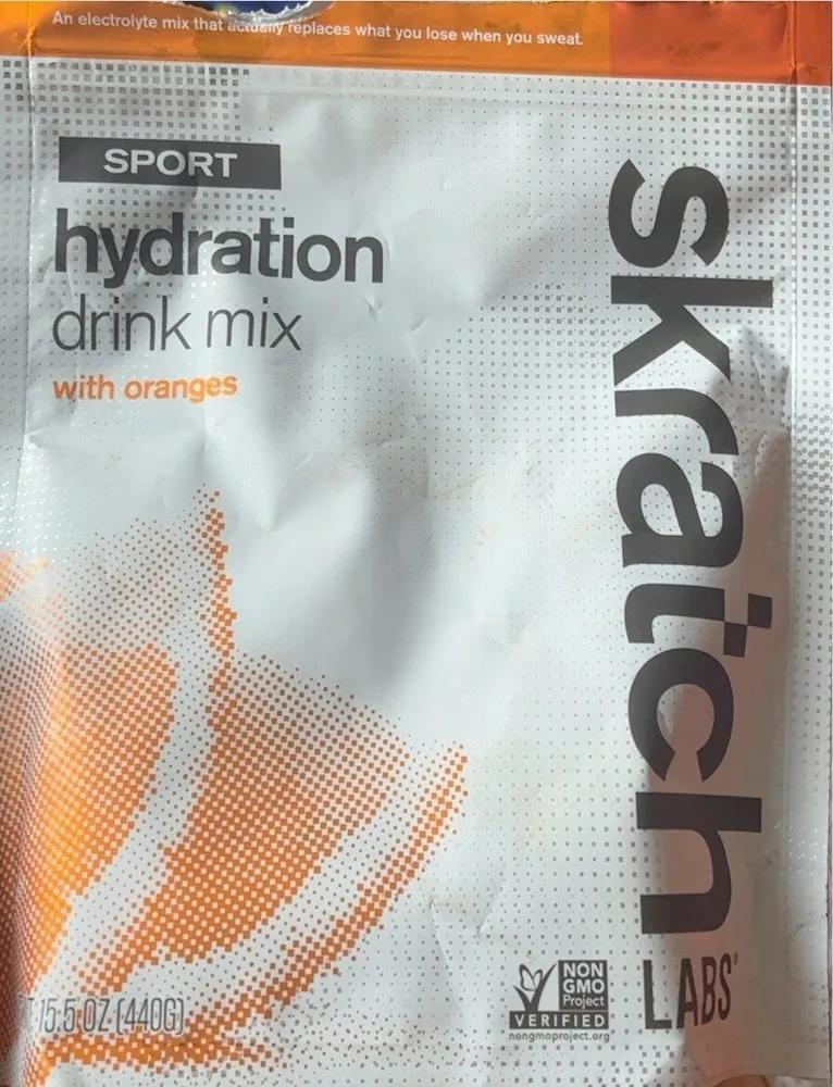 Skratch hydration mix with oranges