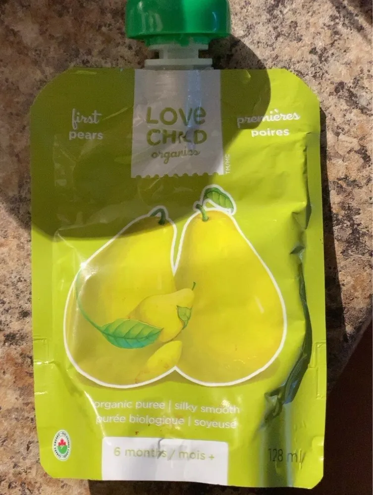 Organic puree firdt pear