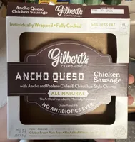 Ancho queso w/ ancho & poblano chiles & chihuahua cheese chicken sausage