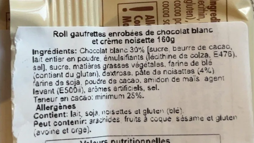 Wafers roll