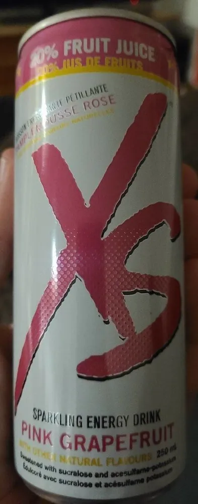 XS sparkling energy drink