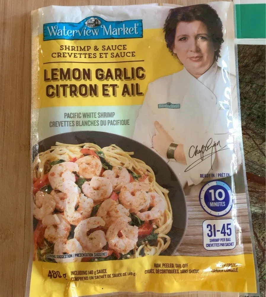 Lemon Garlic shrimp and sauce