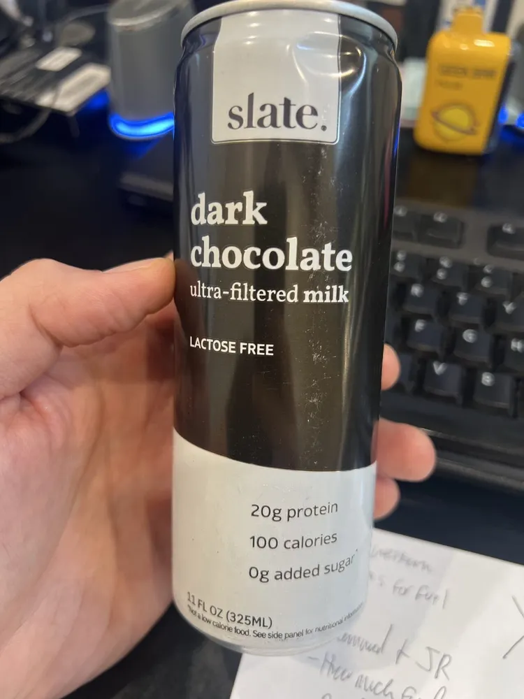 dark chocolate high protein milk shake