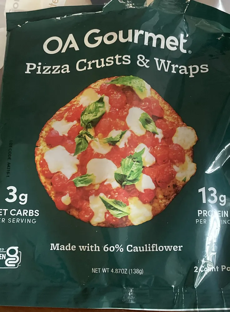 Plant power pizza crust and wraps