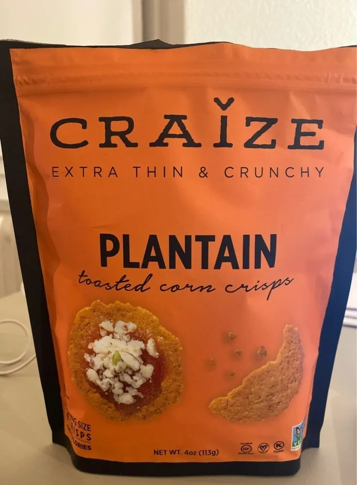 Plantain Toasted Corn Crackers