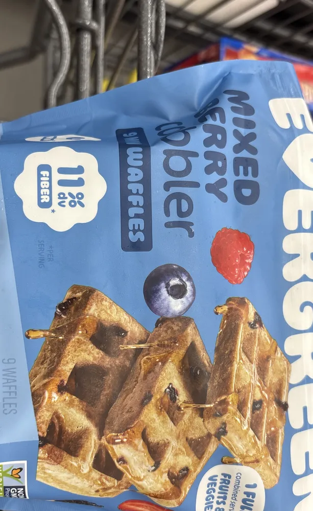 Mixed Berry Cobbler Mini Waffles