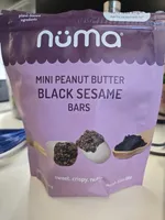 Mini peanut butter black sesame bars