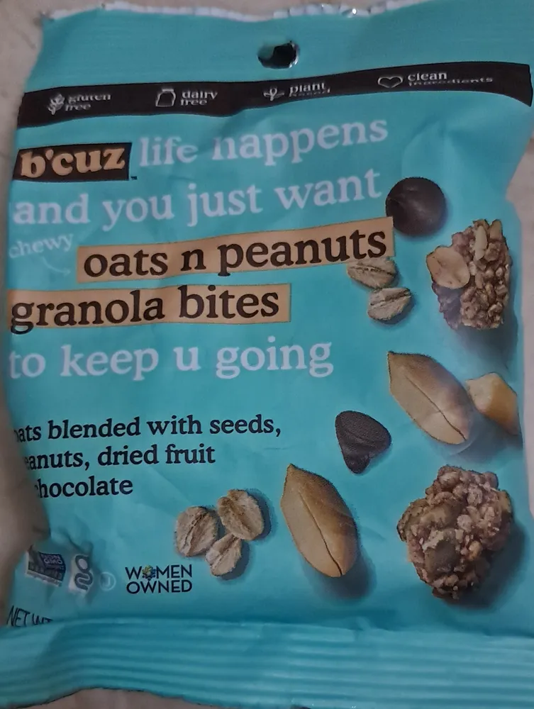 oats n peanuts granola bites