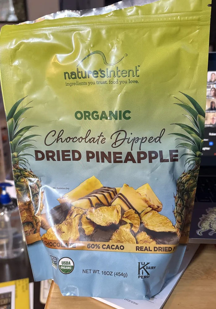Chocolate Dipped Dried Pineapple