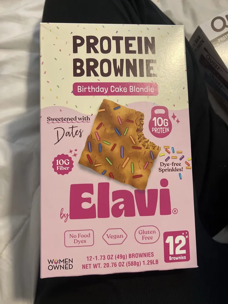 Protein Brownie Birthday Cake Blondie