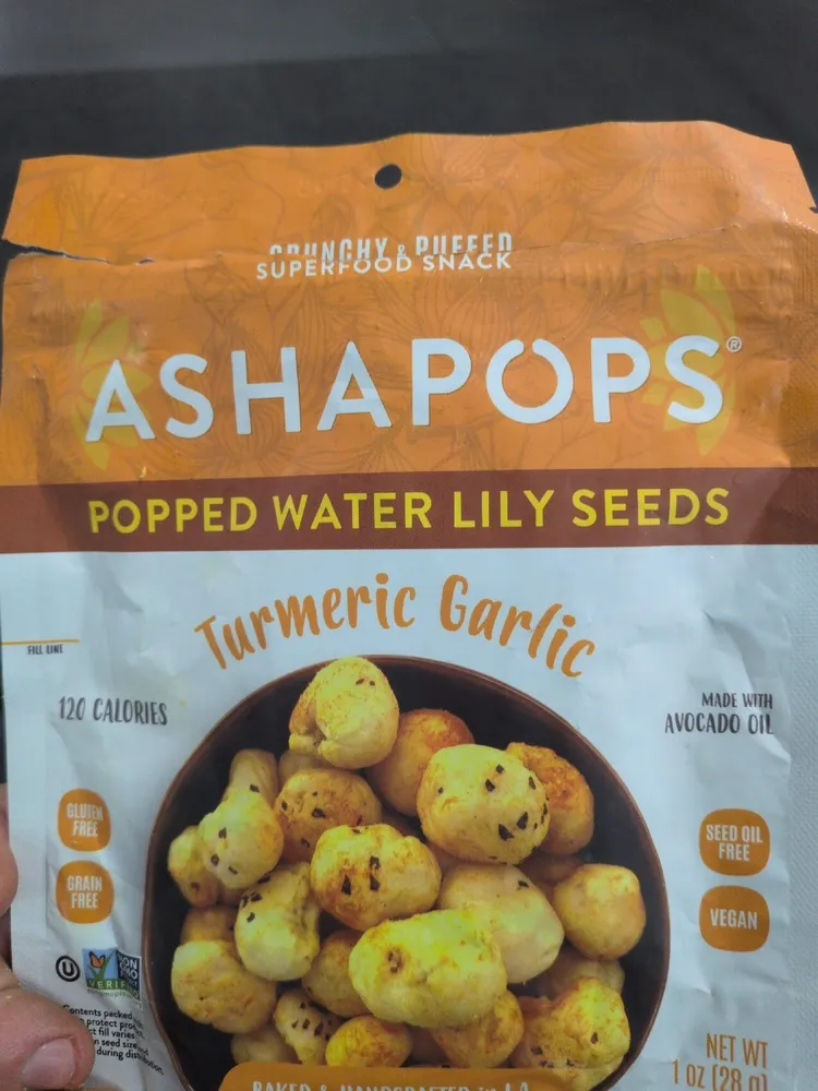 Popped Water Lily Seeds - Turmeric Garlic