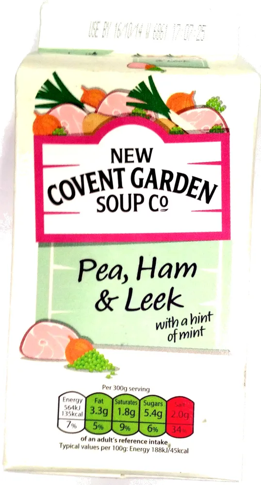Pea, Ham & Leek Soup with a hint of mint