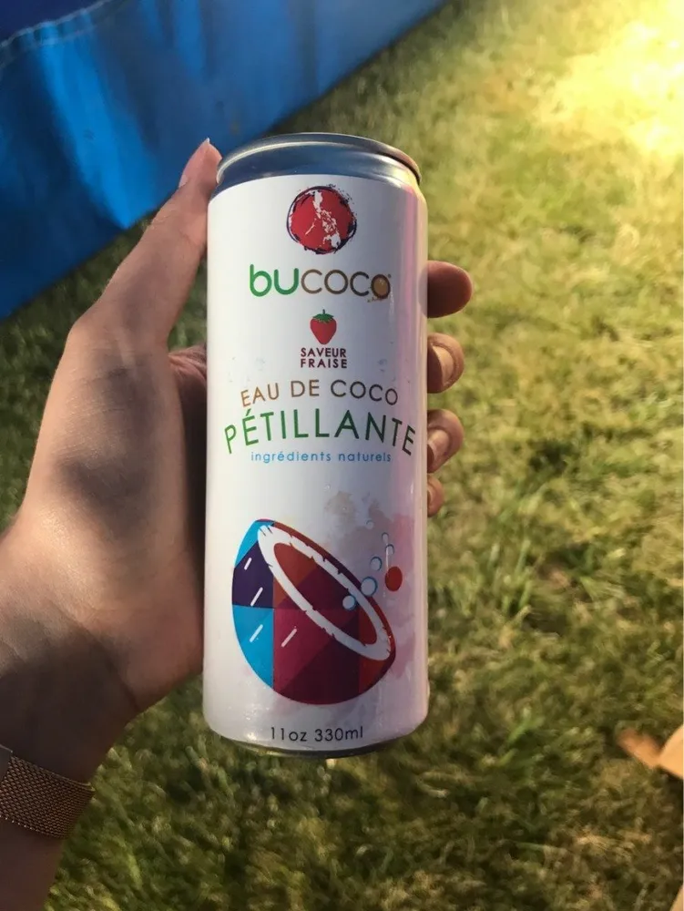 Eau de coco pétillante saveur fraise