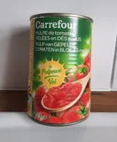 Pulpe de tomates pelées en dés au jus