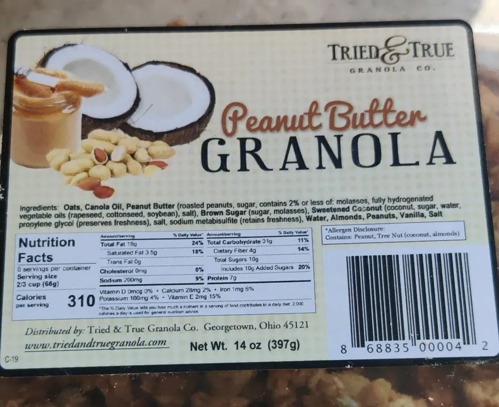 Peanut butter granola