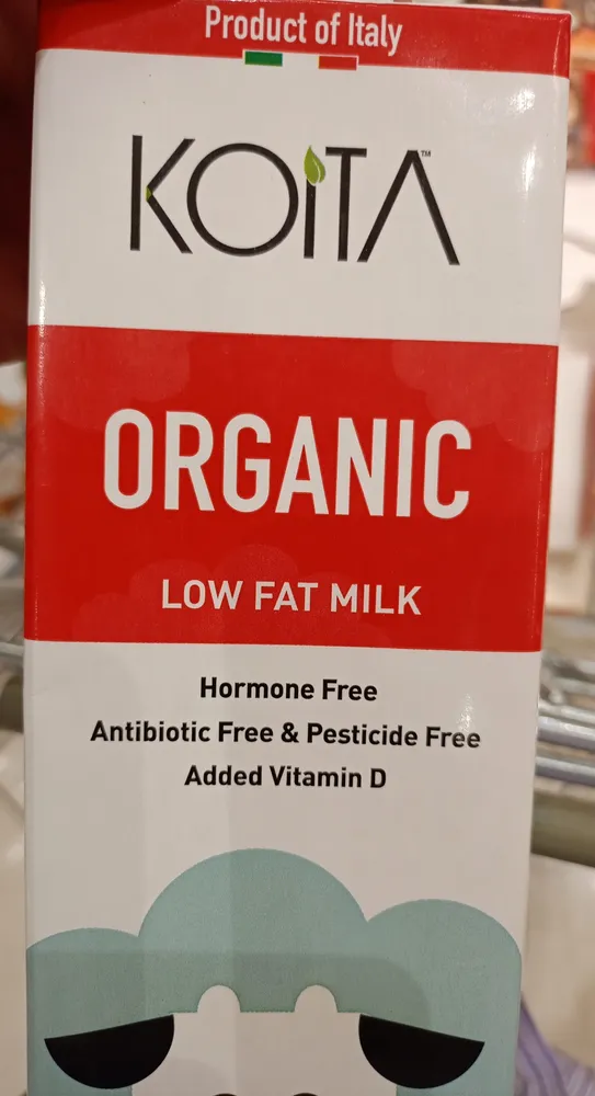 Koita Organic Cow Milk Low Fat