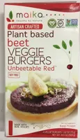 Maika, Artisan Crafted Veggie Burgers, Beet