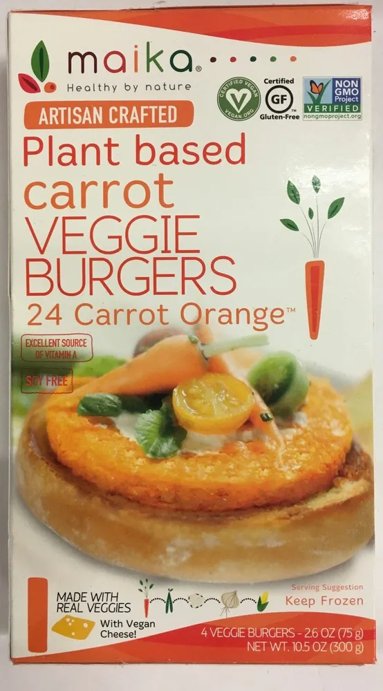 Maika, Veggie Burger, Carrot Orange