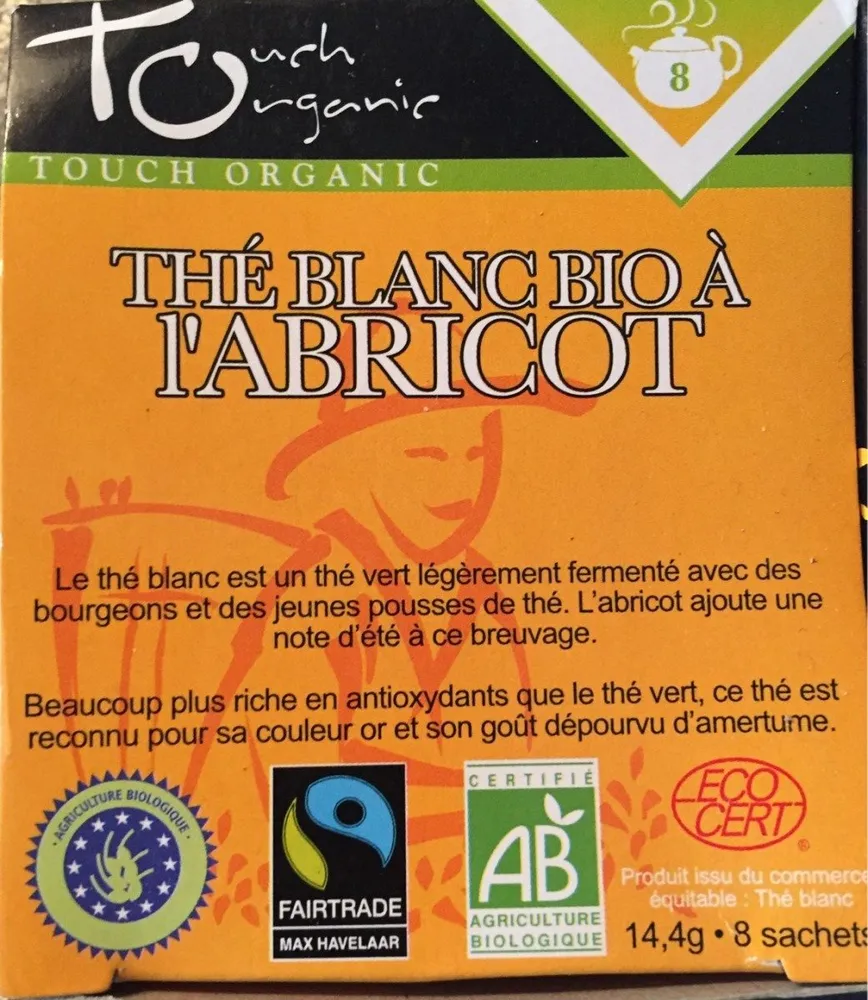 Thé blanc bio à l'abricot