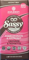Sassy Coconut Milk Chocolate Bar - Pomegranate & Hazelnut