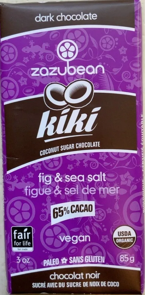 Kiki fig & sea salt dark chocolate bar