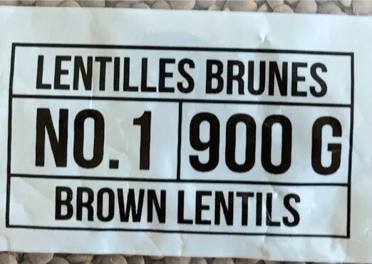 Lentilles brunes