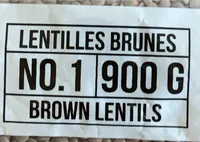 Lentilles brunes