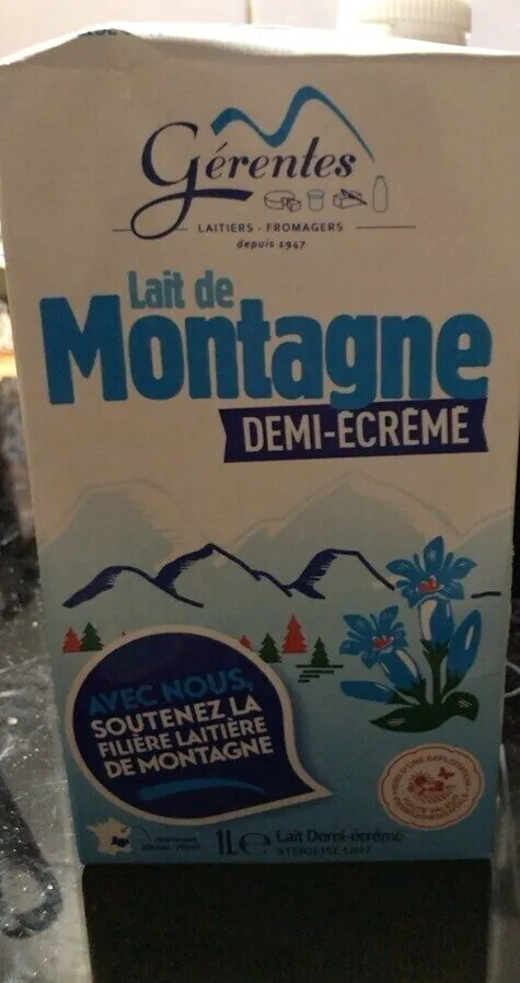 Lait de montagne demi ecreme