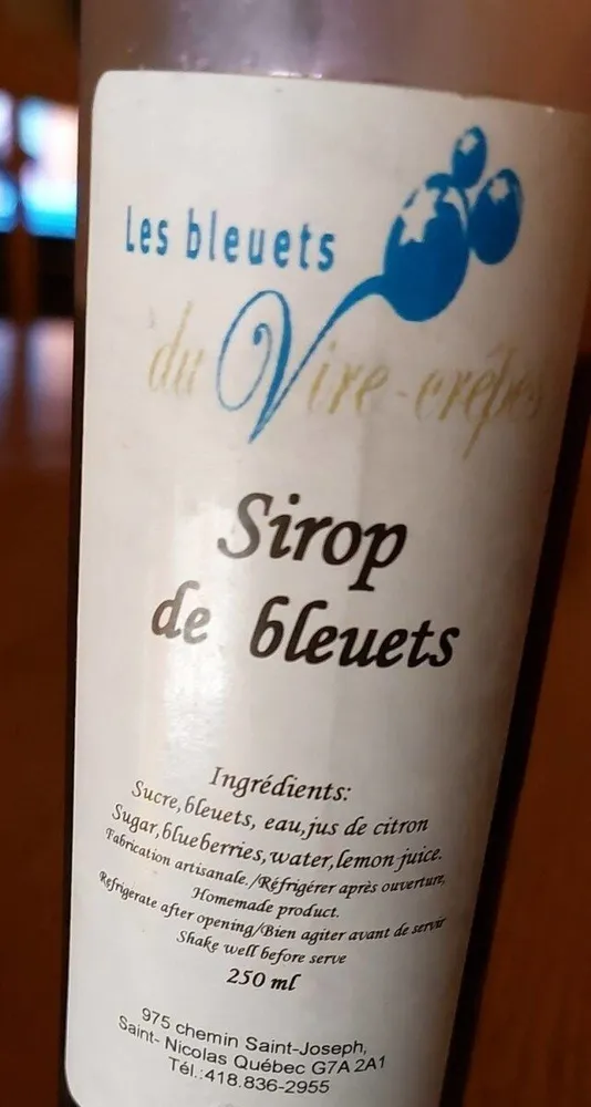 Sirop de bleuets