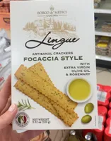 Lingue artisanal crackers focaccia style