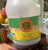 Aloha hawaii lower salt shoyu soy sauce gallon
