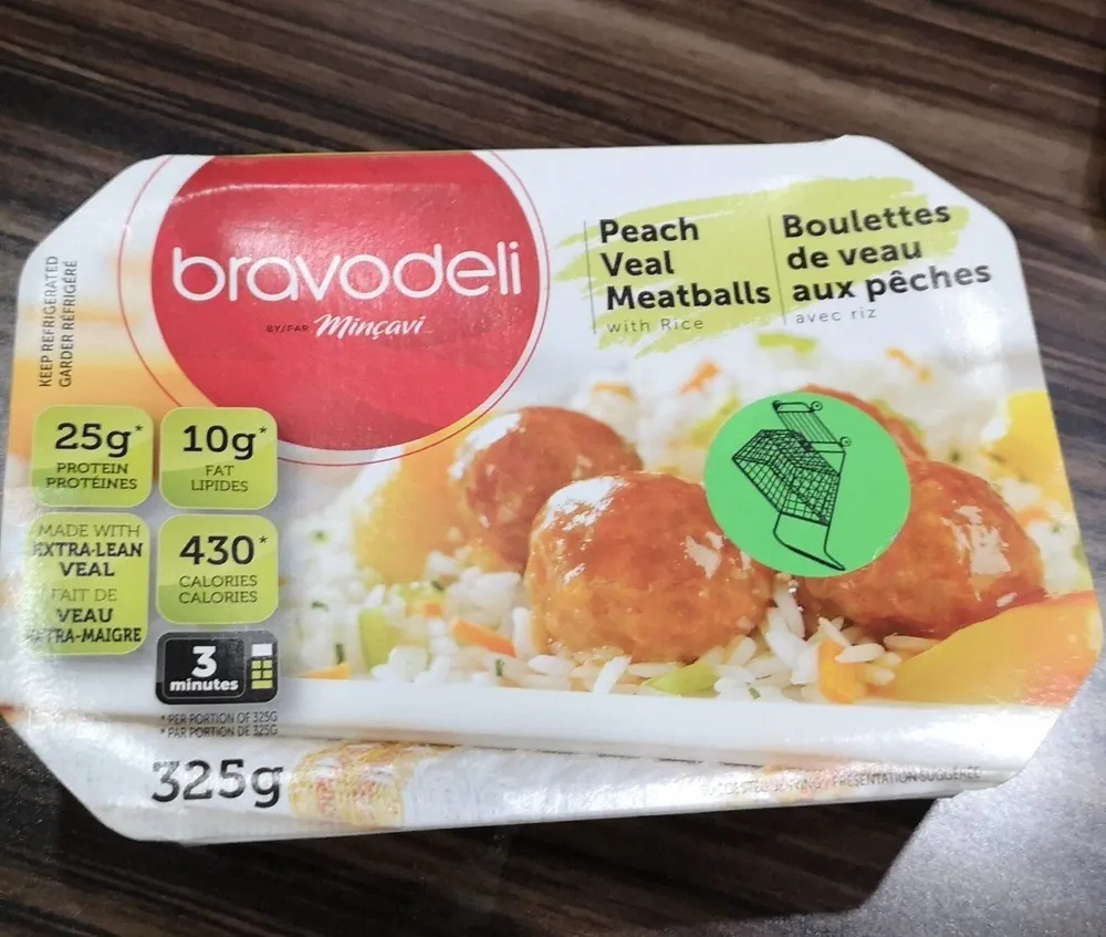Boulettes de veau aux pêches