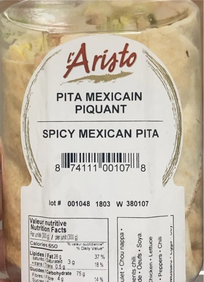 Pita mexicain piquant