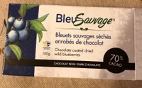 Bleuets sauvages séchés enrobés de chocolat