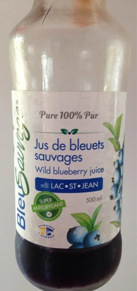 Jus de bleuets sauvages