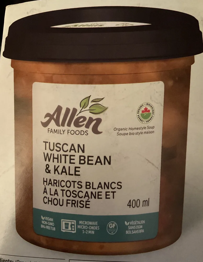 Tuscan White Bean and Kale Organic Soup