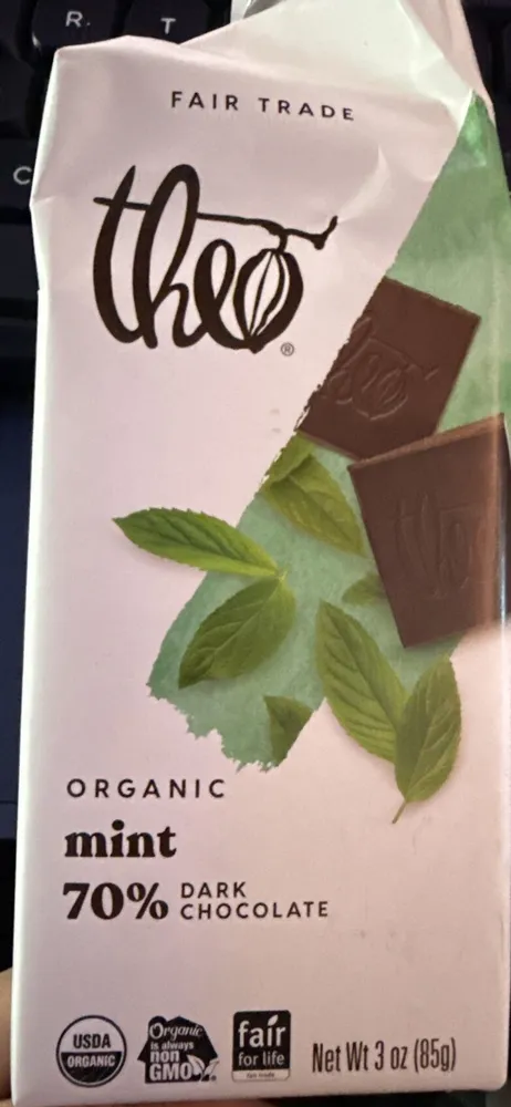 Organic Mint 70% Dark Chocolate