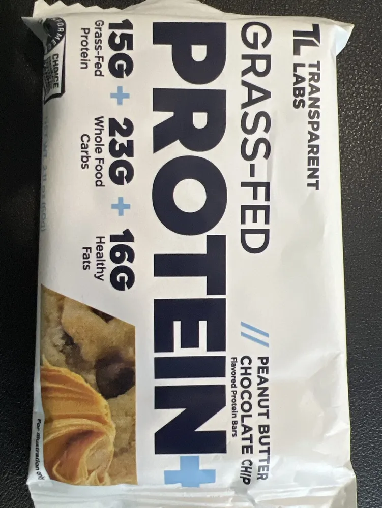 Grass-Fed Protein+ Peanut Butter Chocolate Chip Flavored Protein Bars