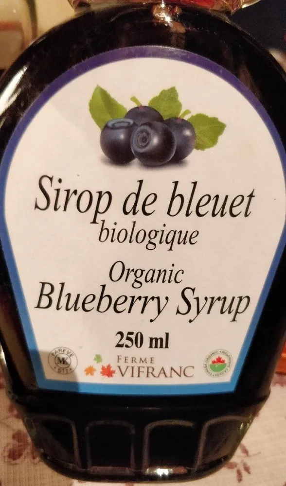 Sirop de bleuet biologique
