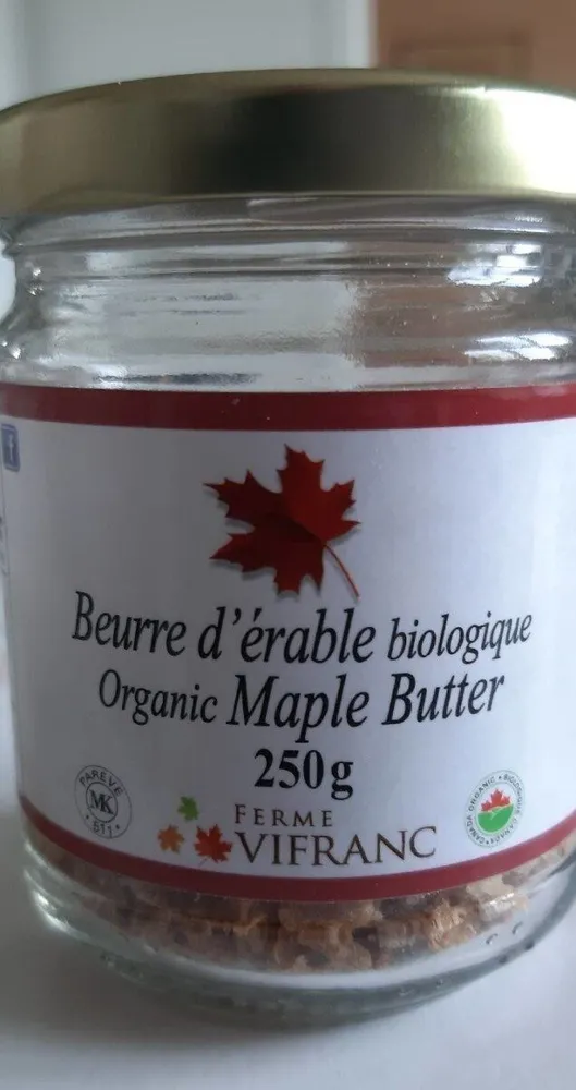 Beurre d'érable biologique