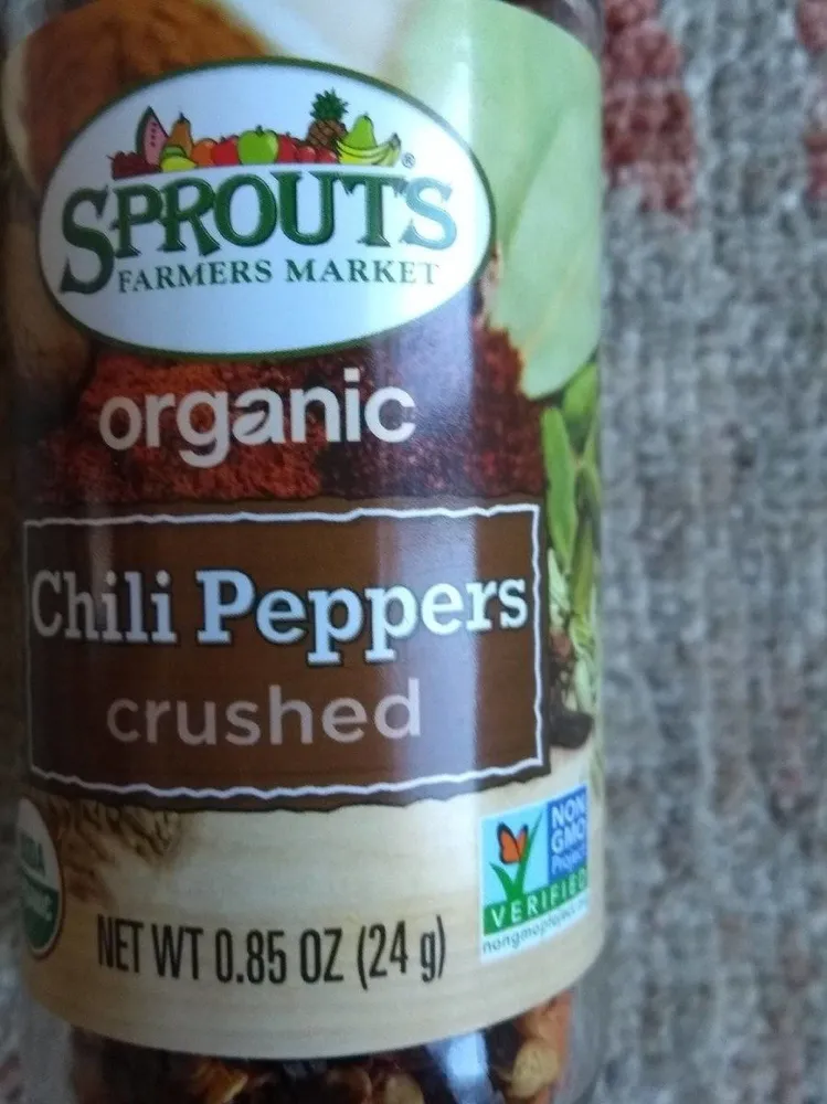 Chili Peppers Crushed, Organic