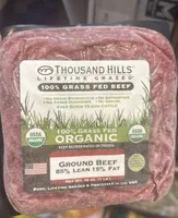 Organic 100% Grass Fed Beef Ground Beef 85% Lean 15% Fat