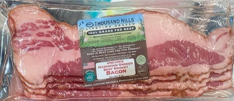 Hardwood Smoked Uncured Beef Brisket Bacon