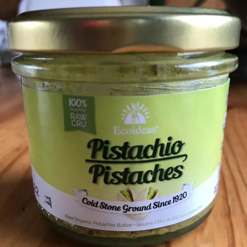Beurre cru et bio aux pistaches